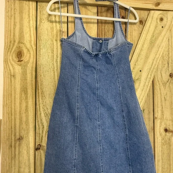 Blue Denim Mini Dress - Picture 2 of 4